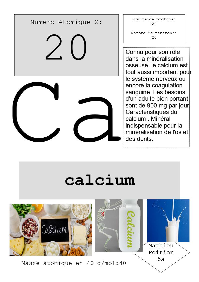 20 calcium