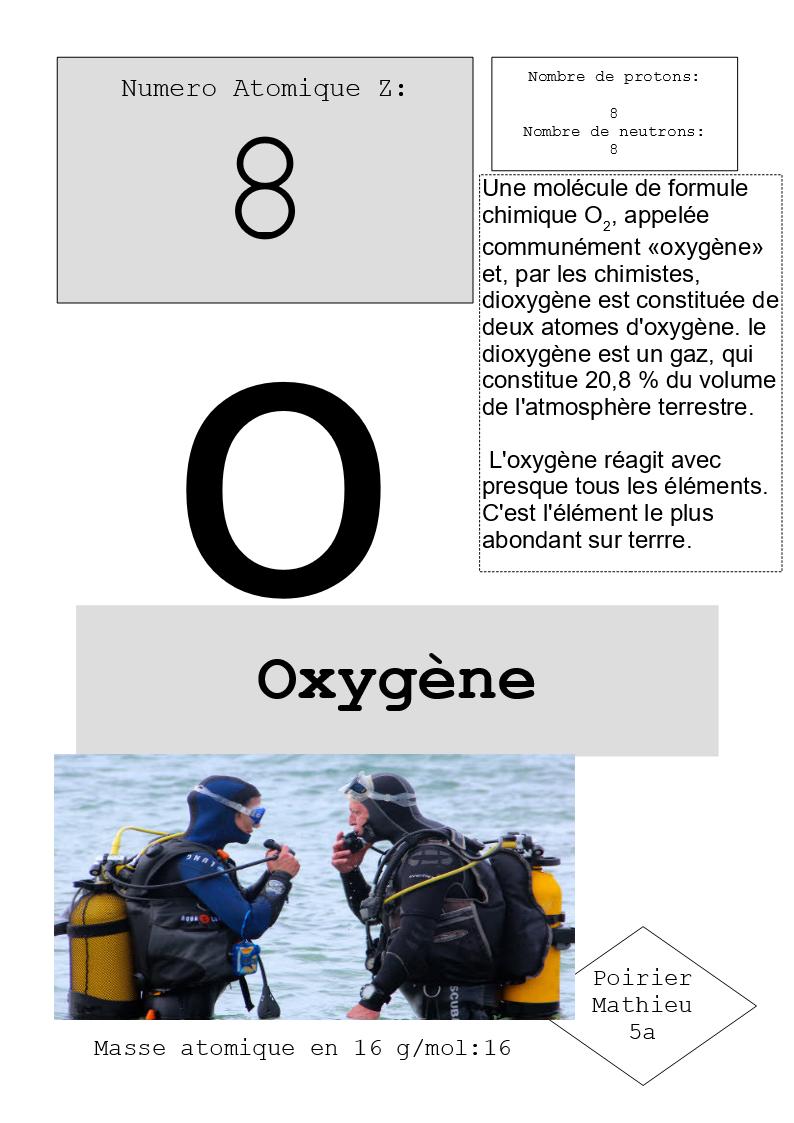 8 oxygène